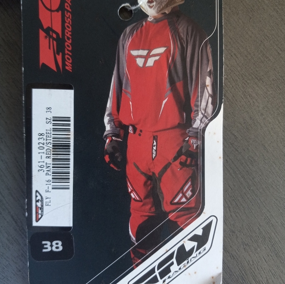 Fly Racing F-16 Motorcross Pants Red/White/Black Size 38 Mens NWT - Picture 15 of 15